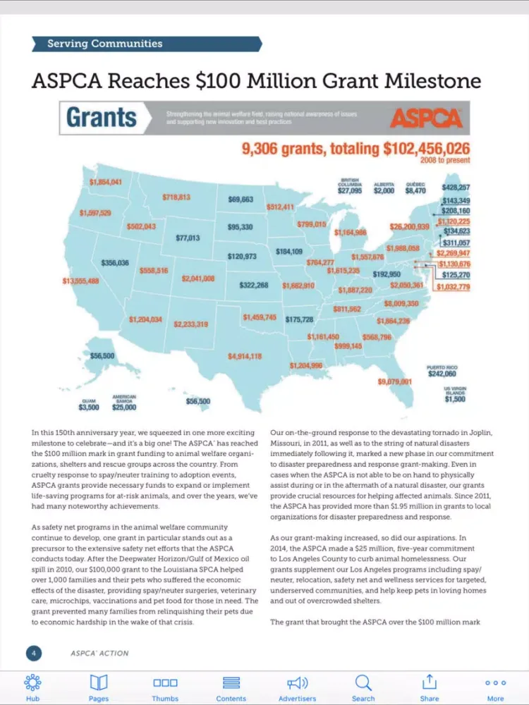 ASPCA Action iPad 应用截图