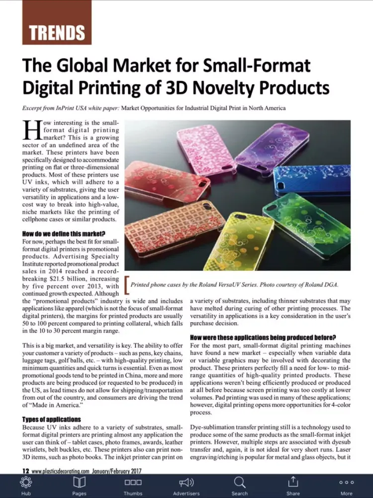 ภาพหน้าจอของ Plastics Decorating Magazine iPad 