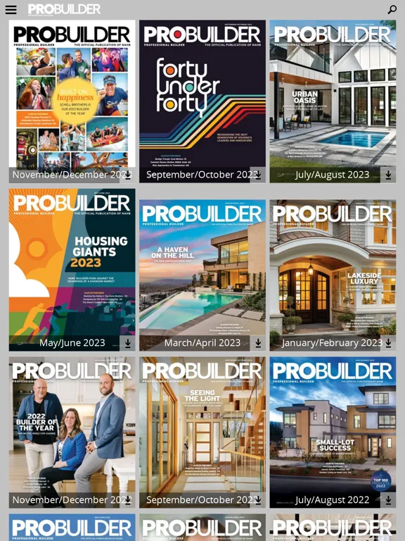 Zrzuty ekranu Professional Builder Magazine iPad