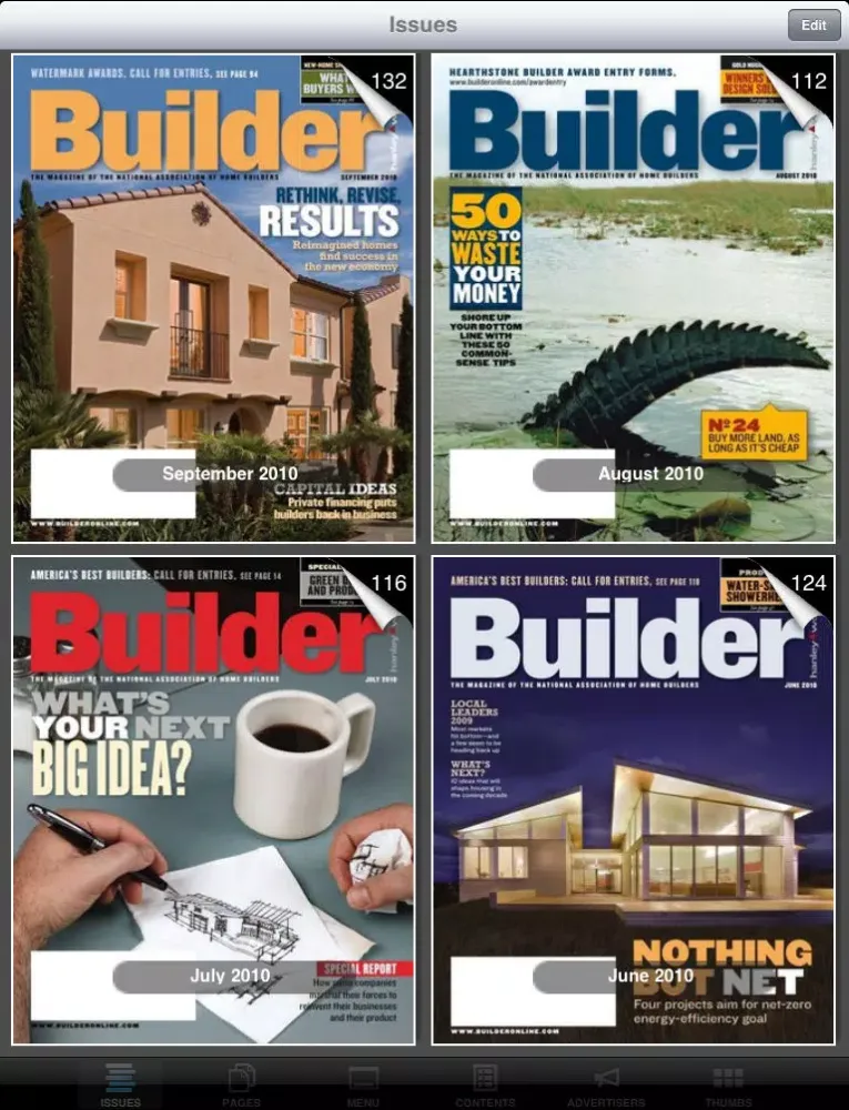 Builder Magazine Reader iPad 应用截图