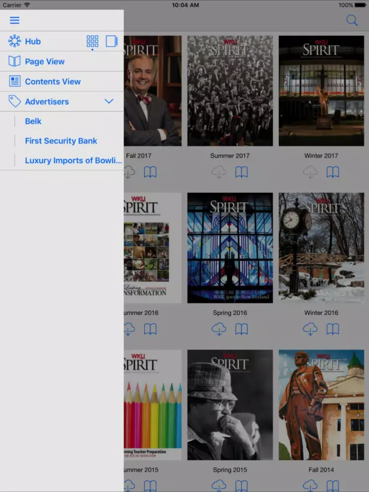 WKU SPIRIT iPad Screenshots