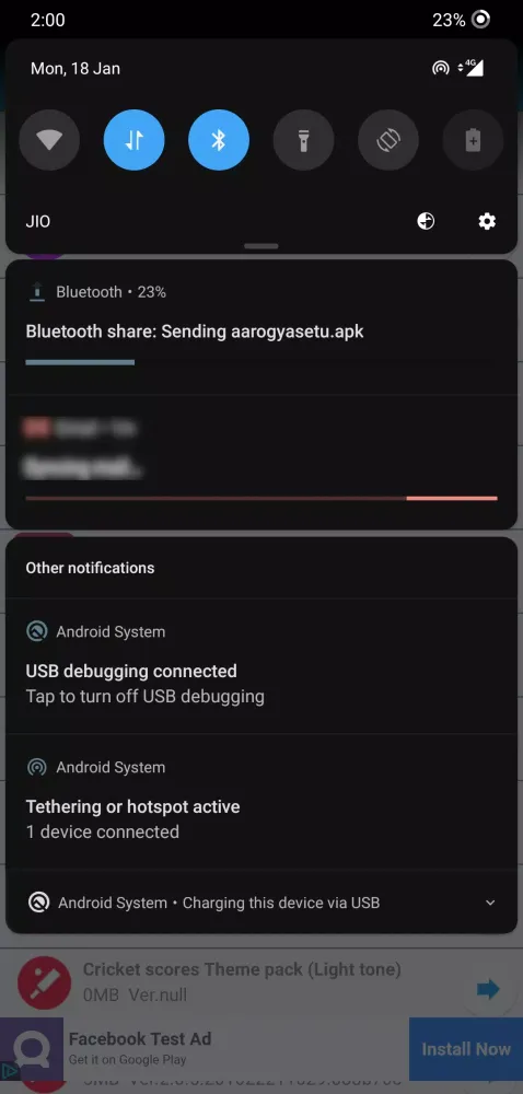 Tangkapan skrin Bluetooth App Share - APK Shar
