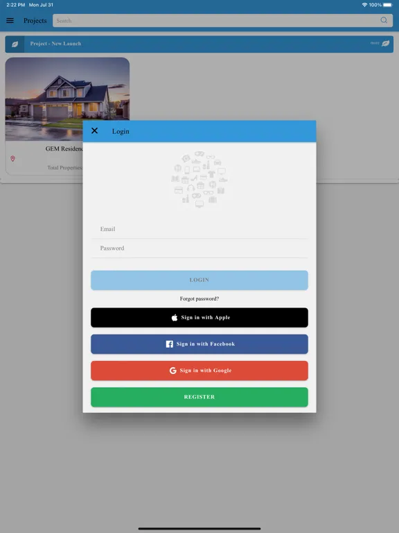 Ảnh chụp màn hình của Homeland App iPad 