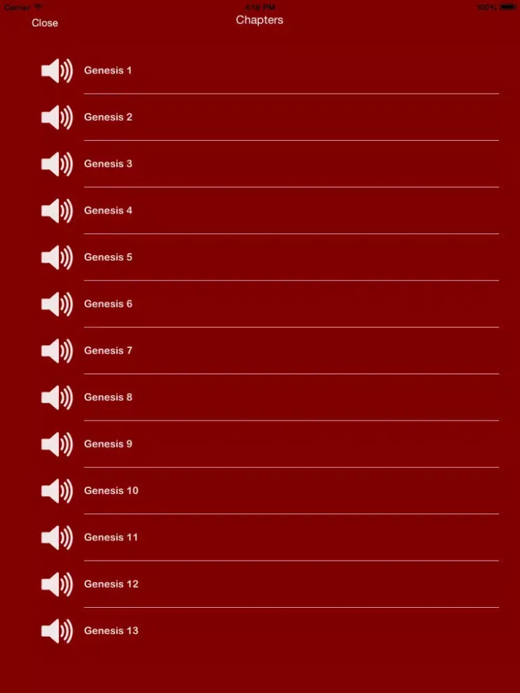 Ảnh chụp màn hình của Santa Biblia Audio - Reina Valera en Español iPad 