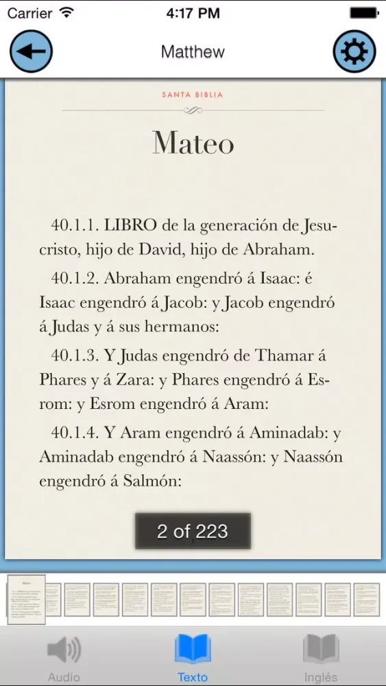 Ảnh chụp màn hình của Santa Biblia Audio - Reina Valera en Español
