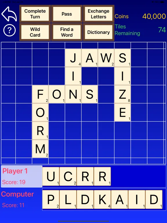 Tile Slinger Word Tile Game iPad  Screenshots