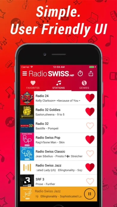 Zrzuty ekranu Radio Swiss HD