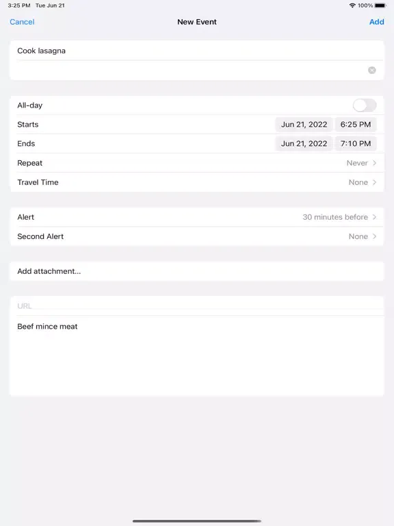 ภาพหน้าจอของ One Liner Entry iPad 