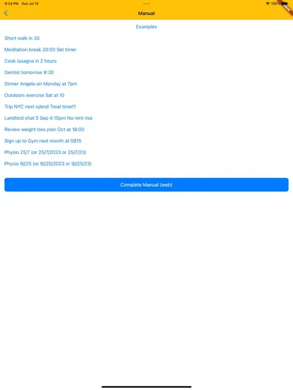 ภาพหน้าจอของ One Liner Entry iPad 