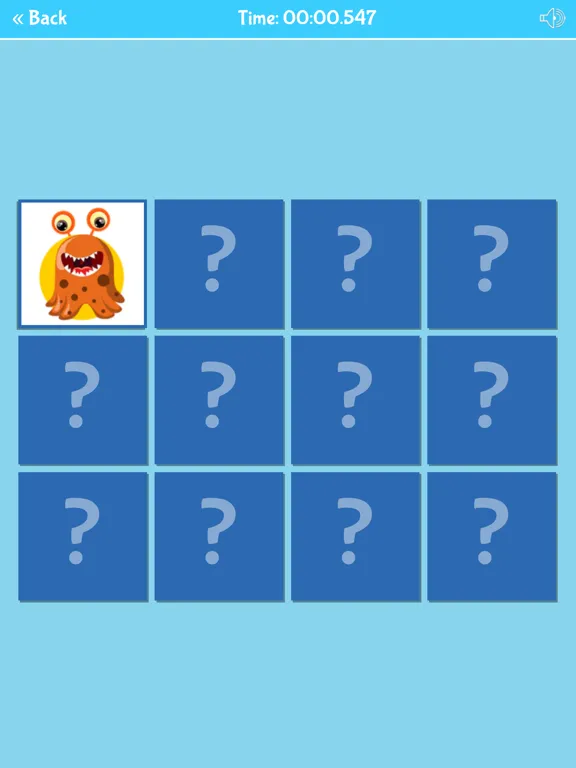 Cute Monsters Matching Game iPad  स्क्रीनशॉट