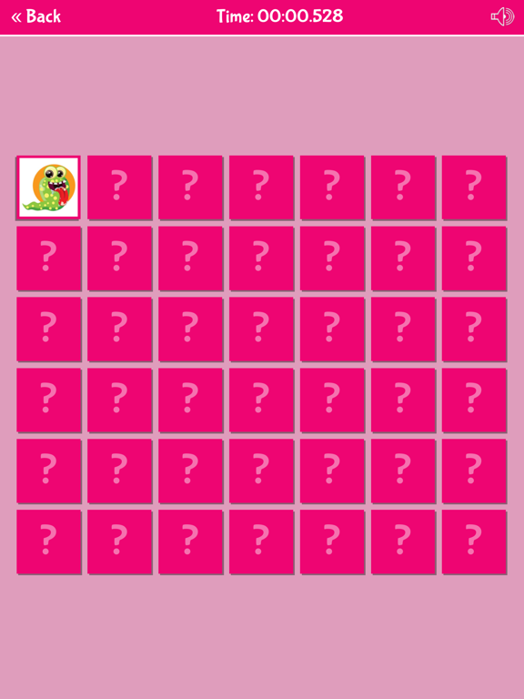 Cute Monsters Matching Game iPad  Screenshots
