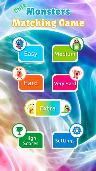 Cute Monsters Matching Game Screenshots
