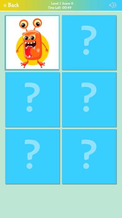 Cute Monsters Matching Game Screenshots