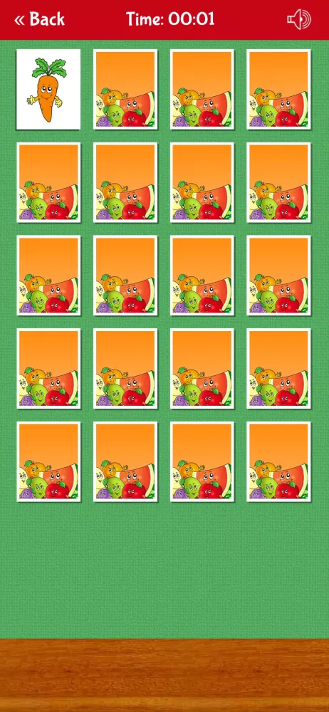 Tangkapan skrin Memory Game: Fruits & Veggies