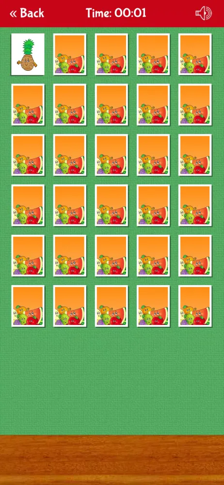 Tangkapan skrin Memory Game: Fruits & Veggies