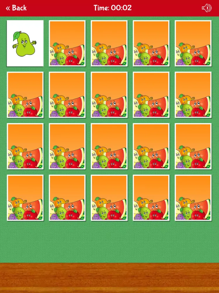 Tangkapan skrin Memory Game: Fruits & Veggies