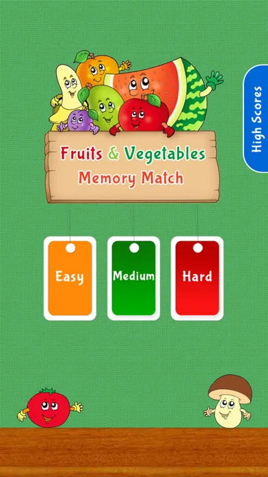 Zrzuty ekranu Fruits Vegetables Memory Game