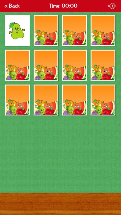 Zrzuty ekranu Fruits Vegetables Memory Game