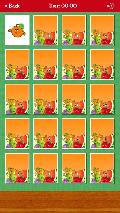 Zrzuty ekranu Fruits Vegetables Memory Game