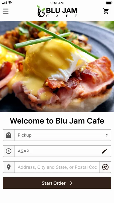 Zrzuty ekranu Blu Jam Cafe Online Ordering