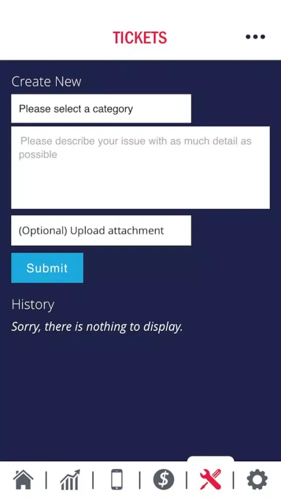 Capturas de pantalla de BLU Market Dashboard