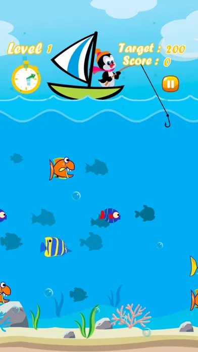 تصاویر Penguin Fishing On Boat Free Game - Hook Of Fisher Evolution