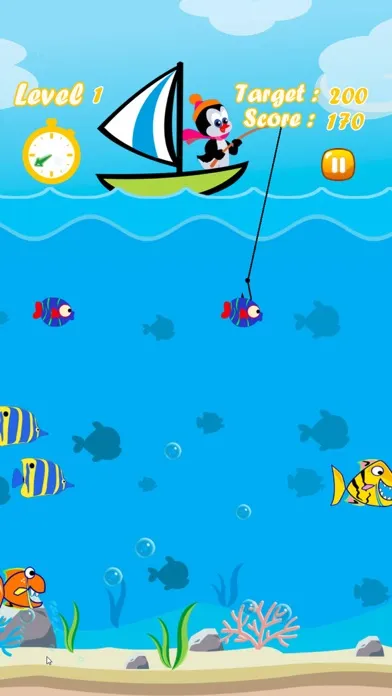 تصاویر Penguin Fishing On Boat Free Game - Hook Of Fisher Evolution