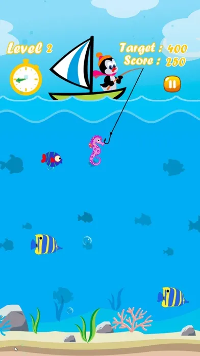تصاویر Penguin Fishing On Boat Free Game - Hook Of Fisher Evolution