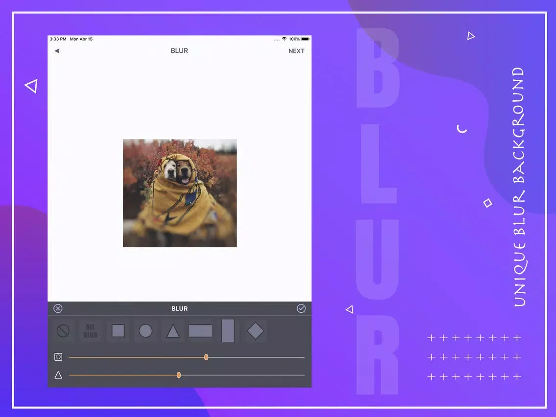 Get Likes Pic Mask & Blur Edit iPad  Ekran Görüntüleri