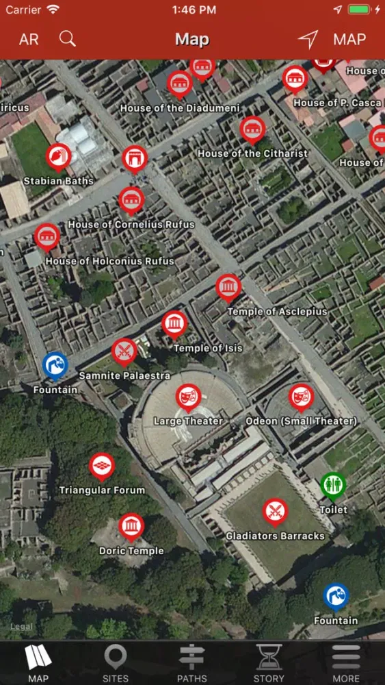 Captures d'écran de Pompeii Map - Travel Guide