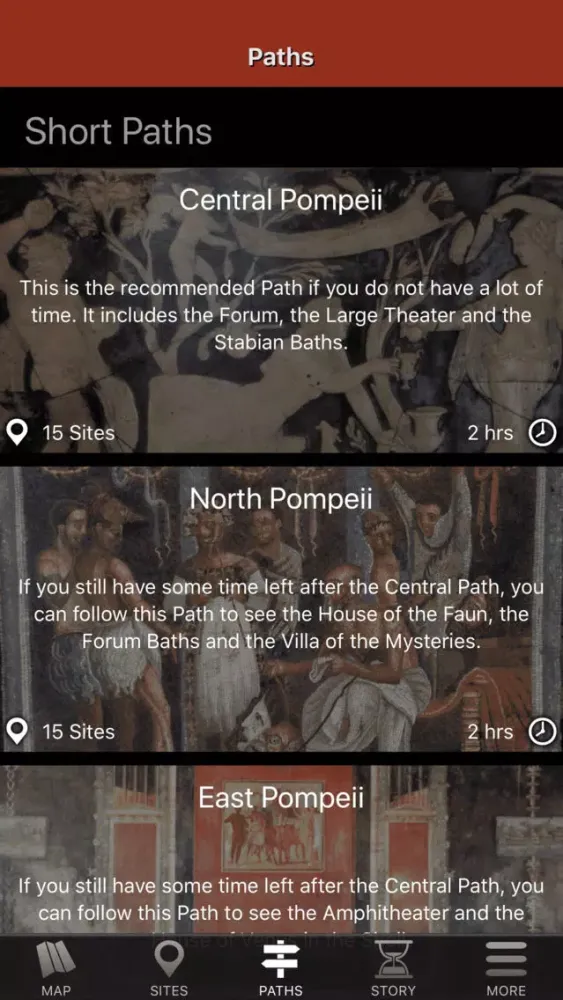 Captures d'écran de Pompeii Map - Travel Guide
