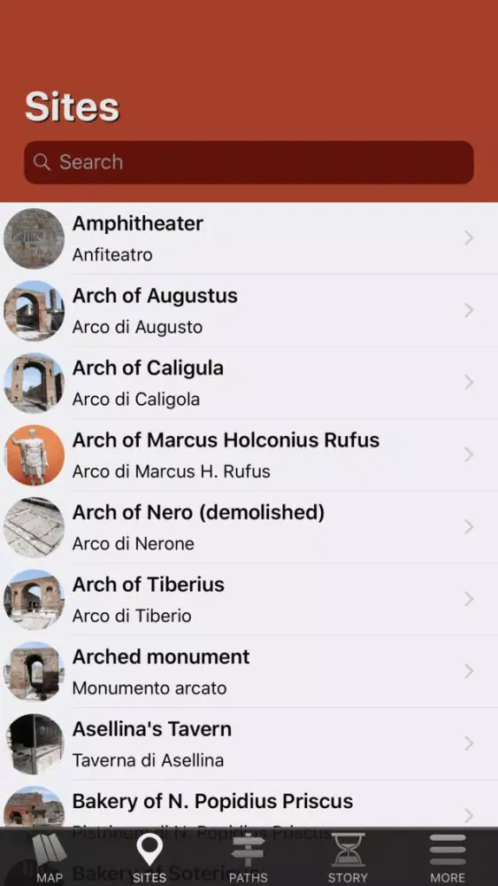 Captures d'écran de Pompeii Map - Travel Guide