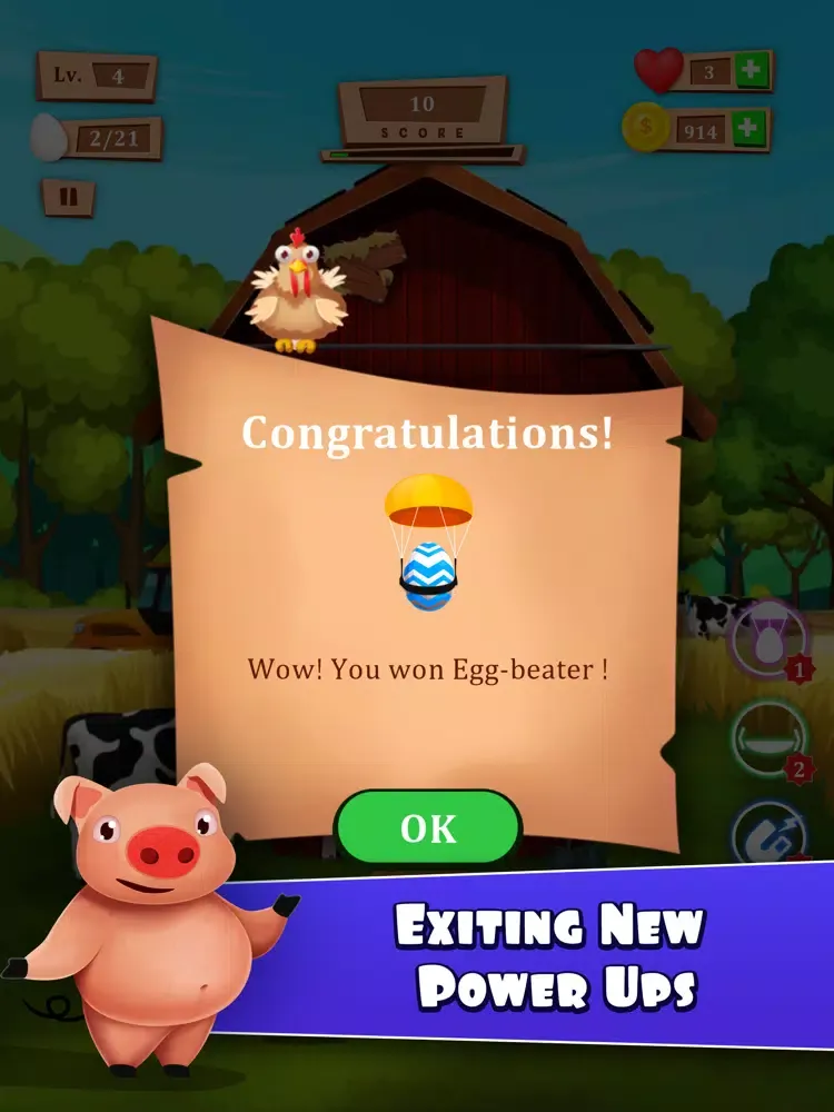 Tangkapan layar Egg Toss Boss iPad 