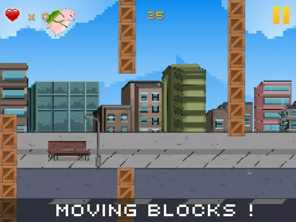 Flappy Jetpack Piggie - Cute City Pig Flying Mission iPad 應用截圖