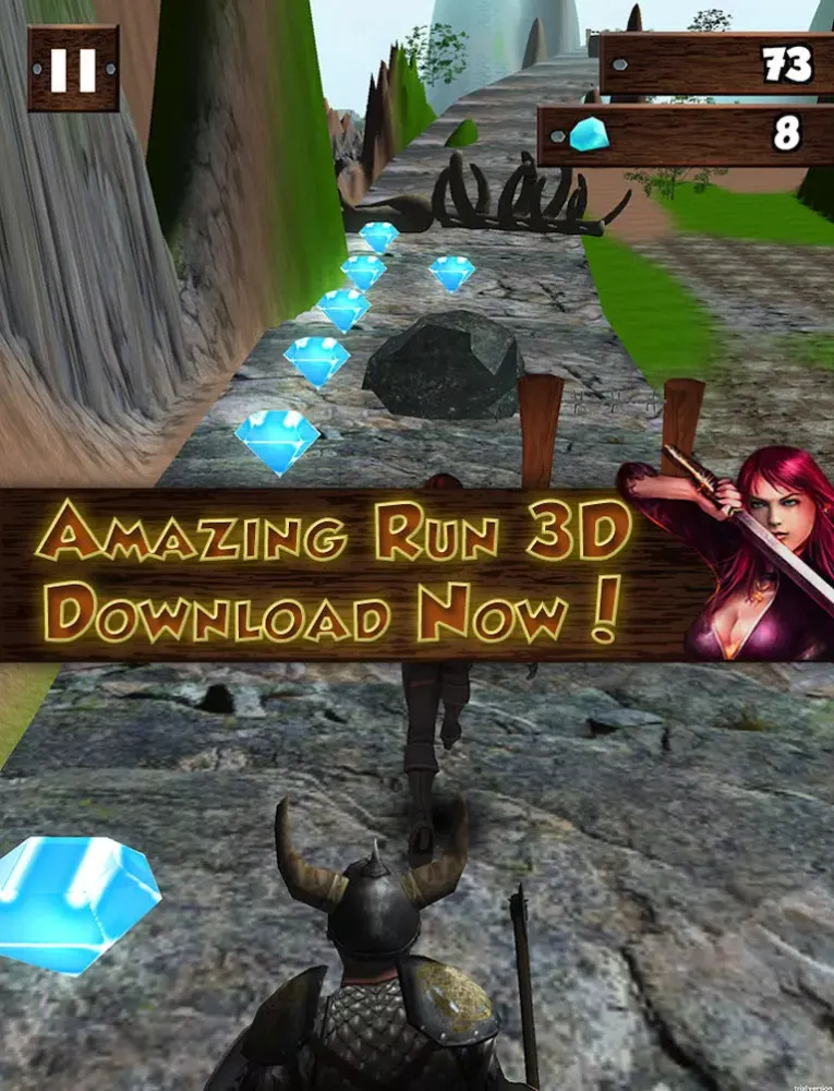 Fantasy Flight - War Maiden Jungle Run iPad  स्क्रीनशॉट