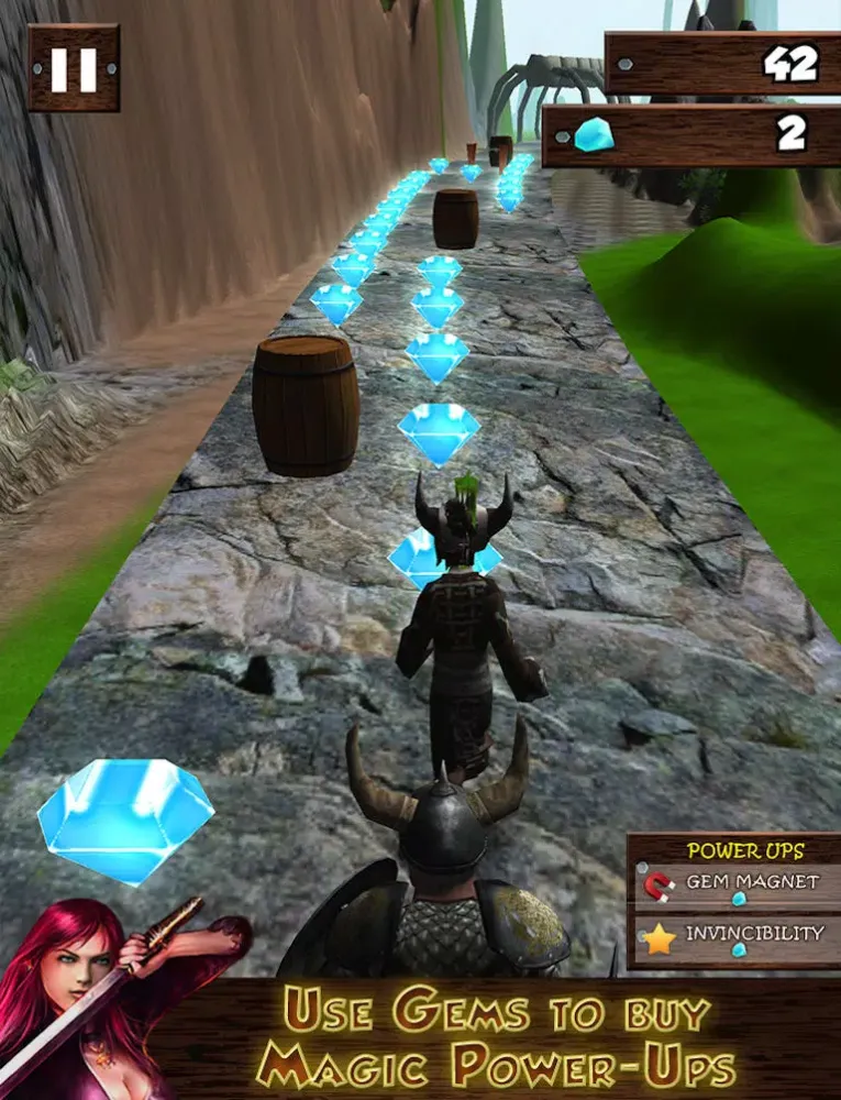 Fantasy Flight - War Maiden Jungle Run iPad  स्क्रीनशॉट