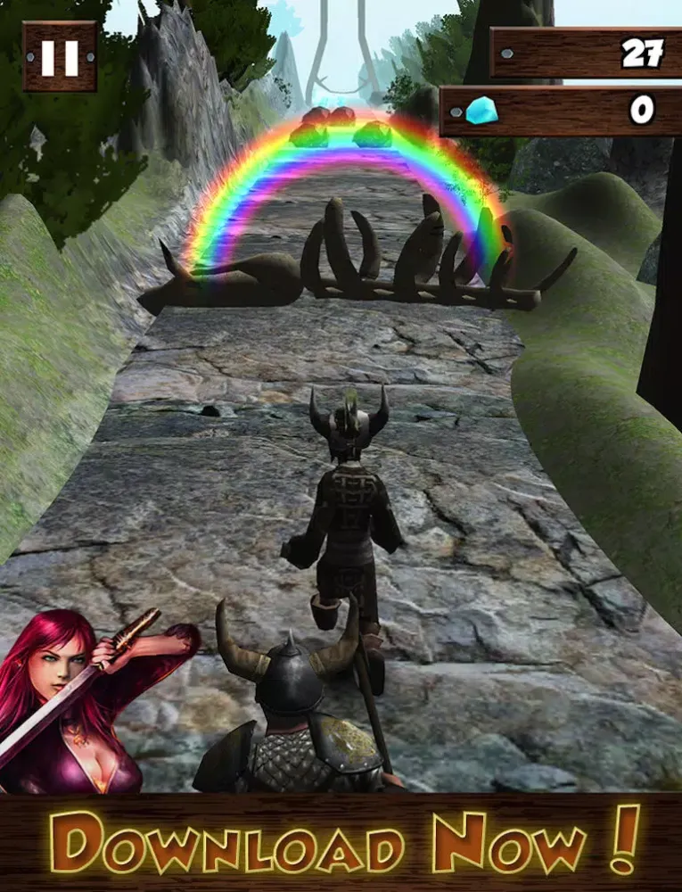 Fantasy Flight - War Maiden Jungle Run iPad  स्क्रीनशॉट