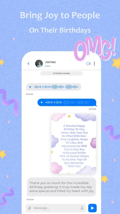 Screenshot di Happy Birthday AI Wisher