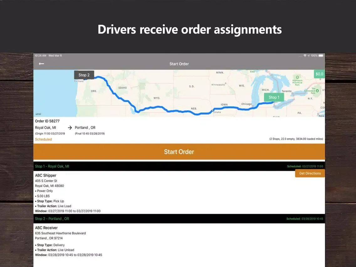 Axis TMS Driver iPad  سکرین شاٹس