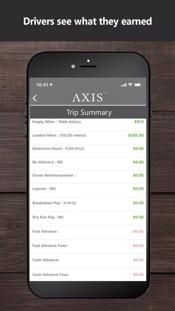 Axis TMS Driver سکرین شاٹس