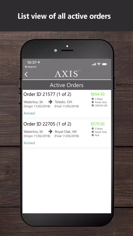 Axis TMS Driver سکرین شاٹس