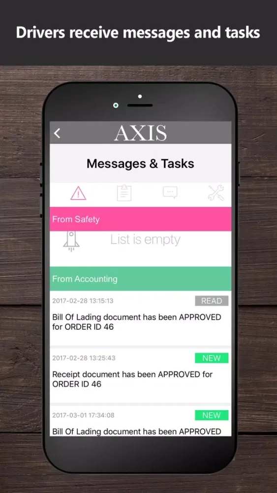 Axis TMS Driver سکرین شاٹس
