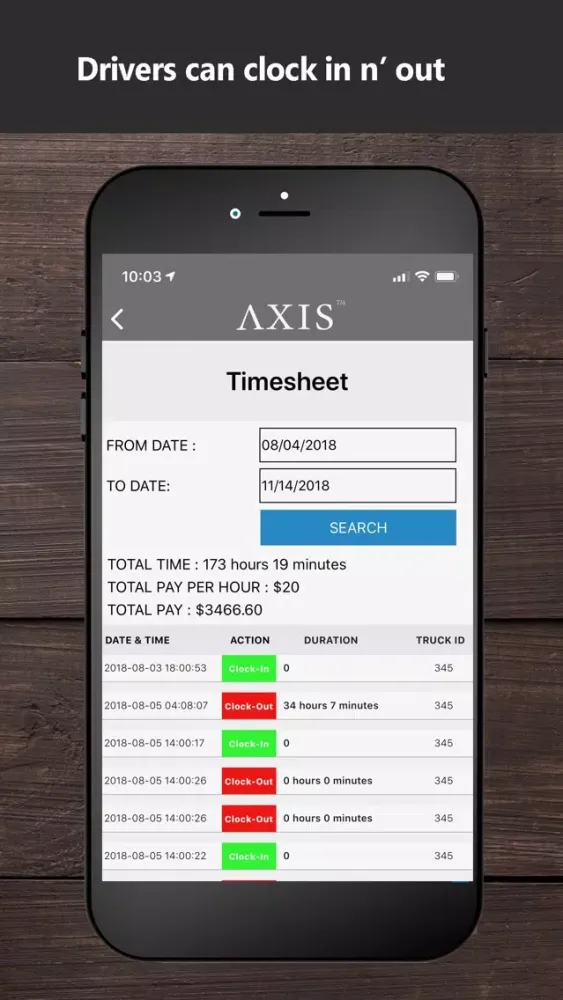 Axis TMS Driver سکرین شاٹس