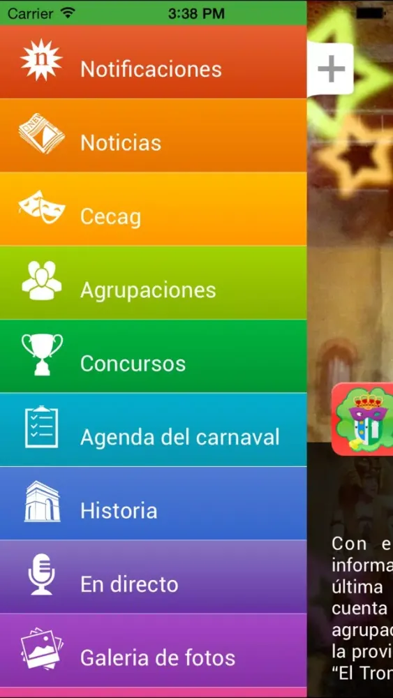 Capturas de tela do Carnaval de Gines