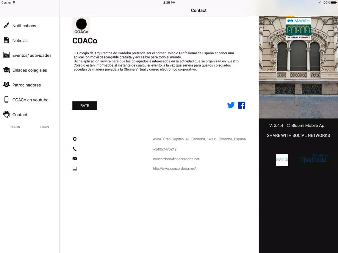 Capturas de pantalla de COACo iPad 