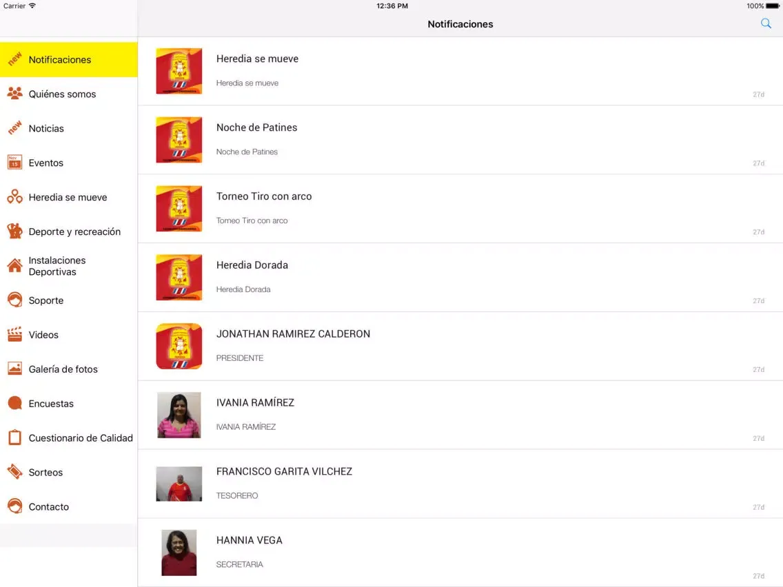 Zrzuty ekranu CCDR Heredia iPad 