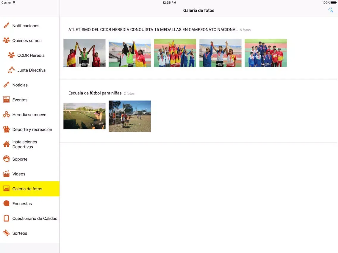 Zrzuty ekranu CCDR Heredia iPad 