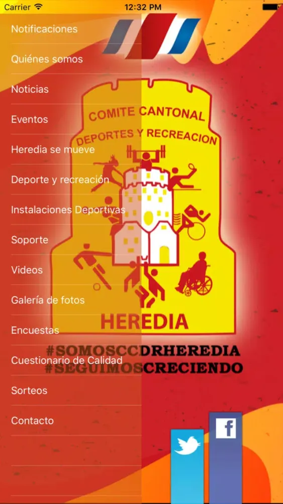 Zrzuty ekranu CCDR Heredia