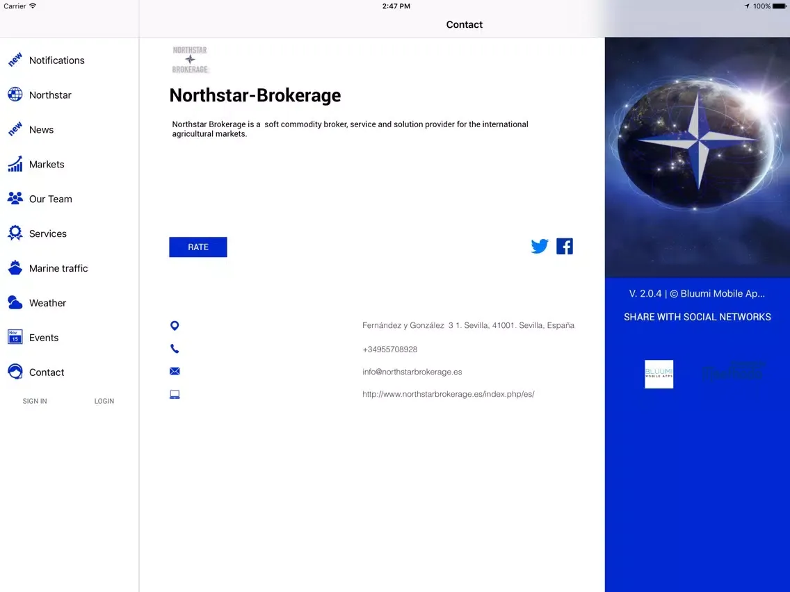 Tangkapan skrin Northstar-Brokerage iPad 
