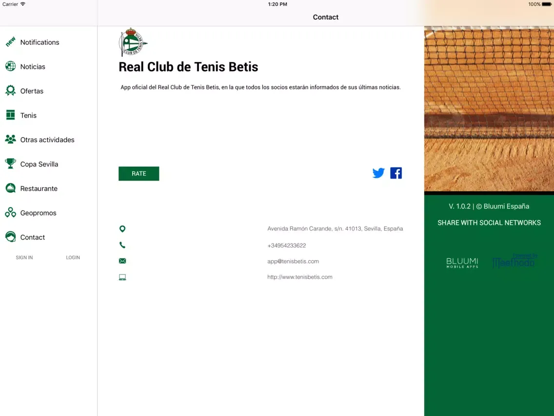 Capturas de tela do RCT Betis iPad 